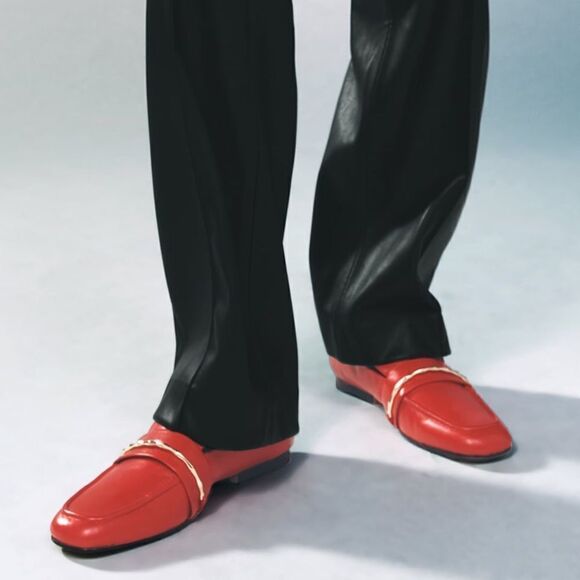 Zara Loafers Genuine Leather New - Picture 3 of 7